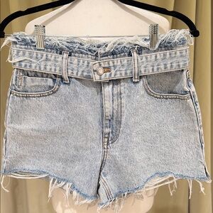 Alexander Wang - Women’s Distressed Light Blue Denim Shorts - Size: 26